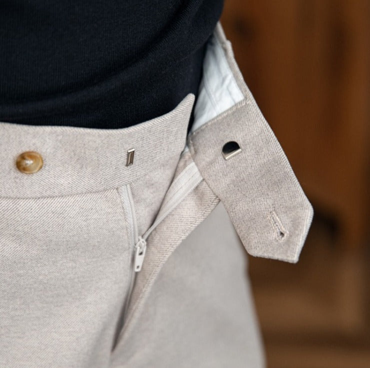 Bristol Wool Felt Straight Fit Trousers