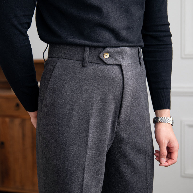 Bristol Wool Felt Straight Fit Trousers