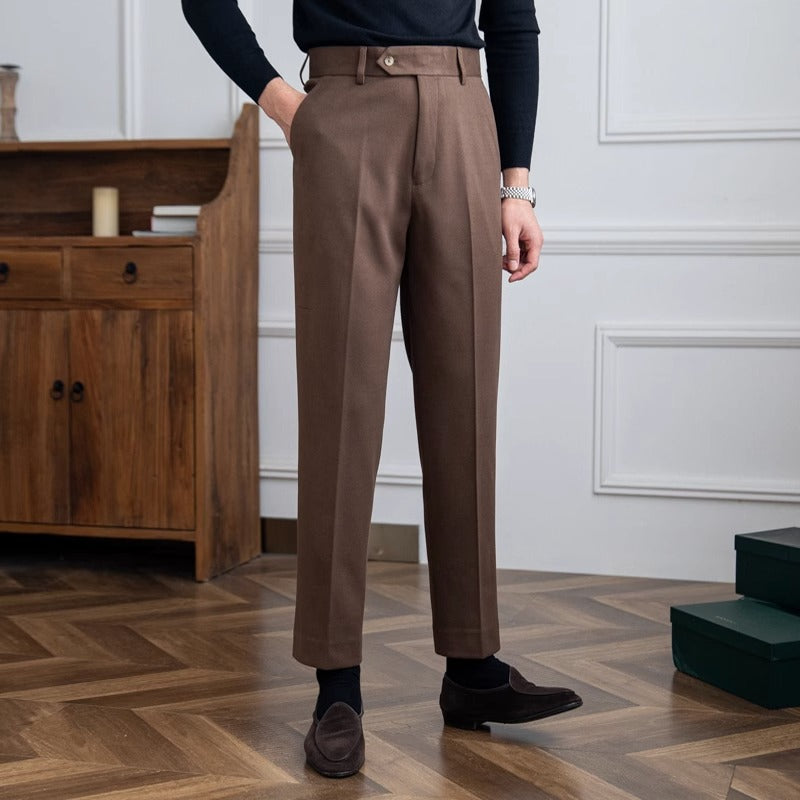 Bristol Wool Felt Straight Fit Trousers