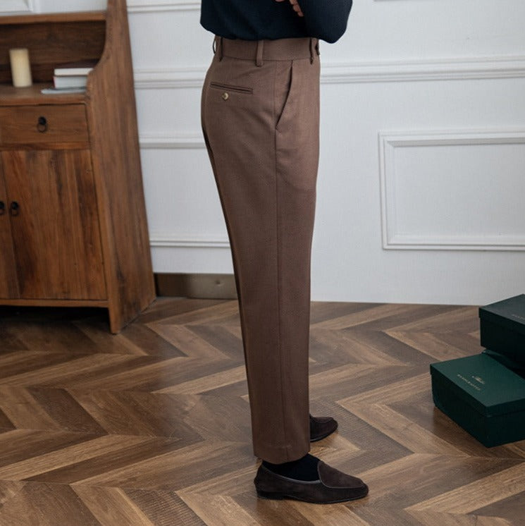 Bristol Wool Felt Straight Fit Trousers