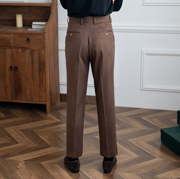 Bristol Wool Felt Straight Fit Trousers