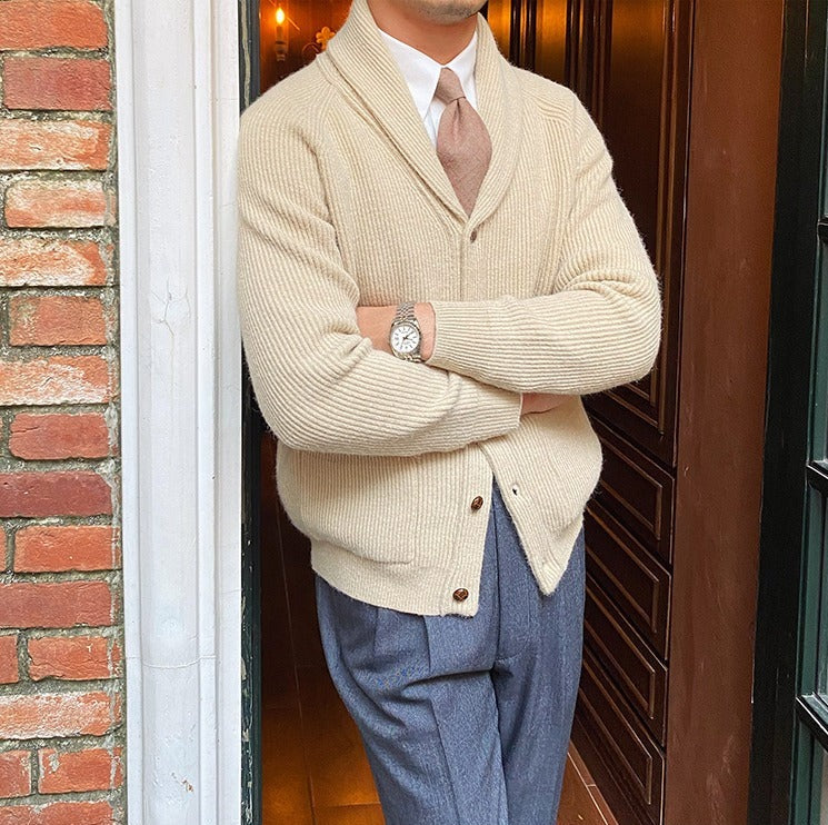 Bond Street Shawl Collar Knitted Cardigan