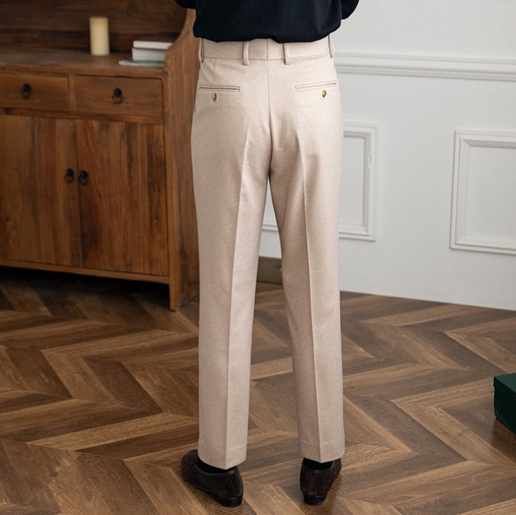 Bristol Wool Felt Straight Fit Trousers