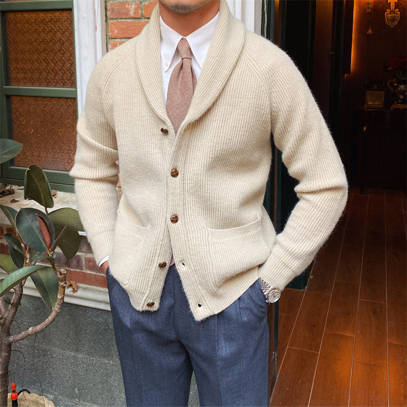 Bond Street Shawl Collar Knitted Cardigan