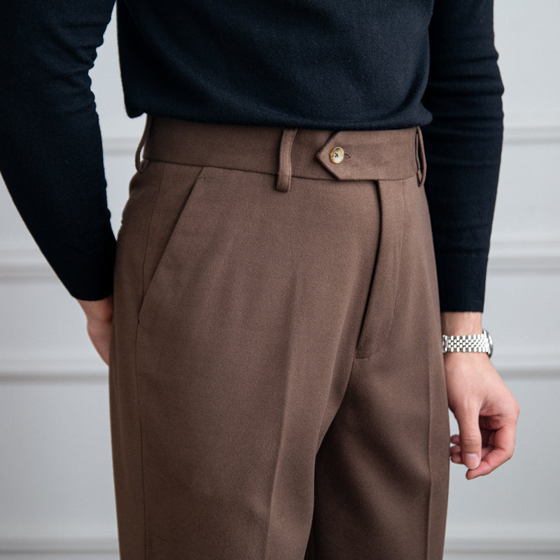 Bristol Wool Felt Straight Fit Trousers